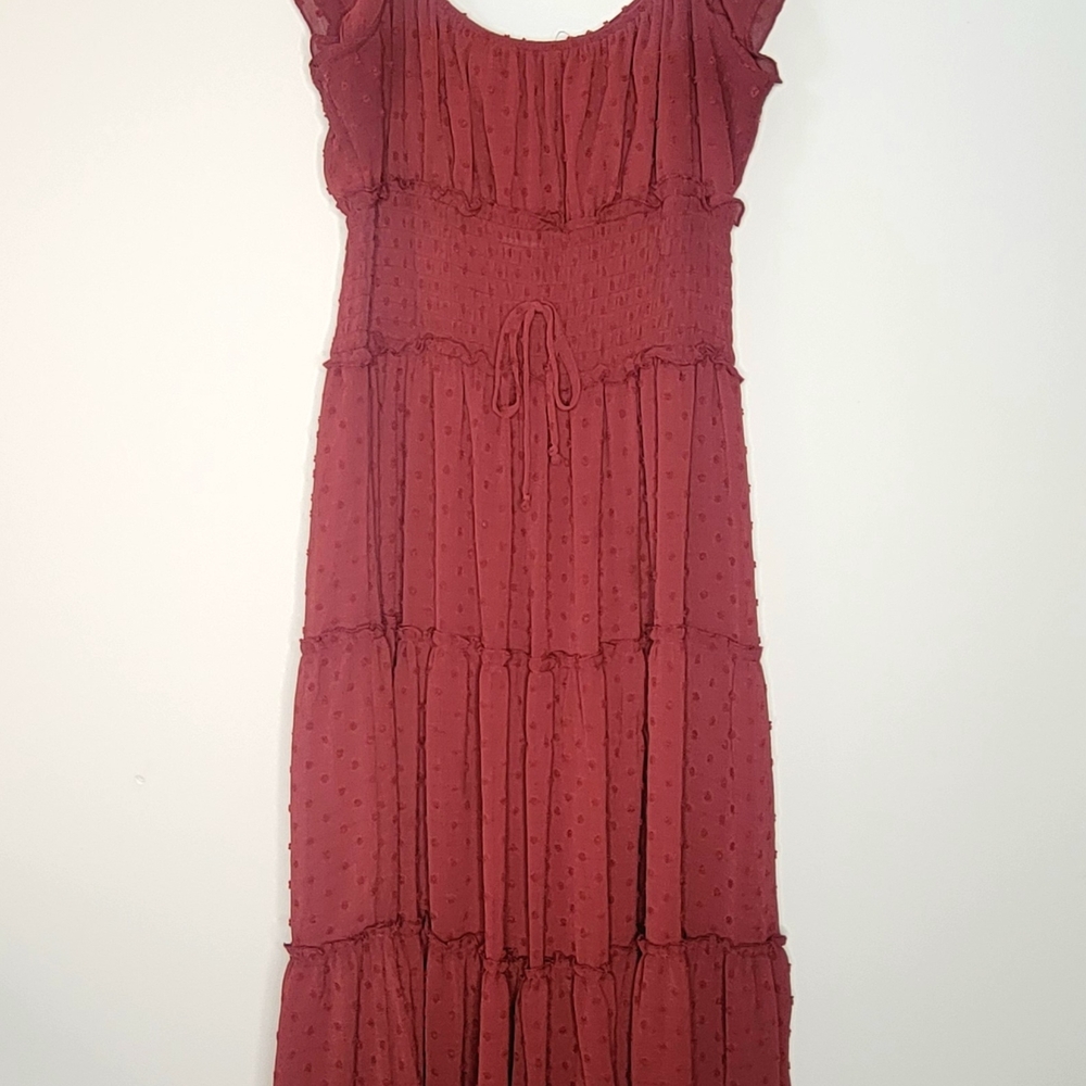 Francesca's Collections Red Maxi Dress